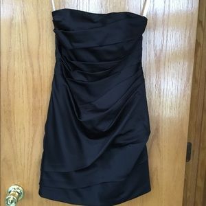 Satin strapless dress